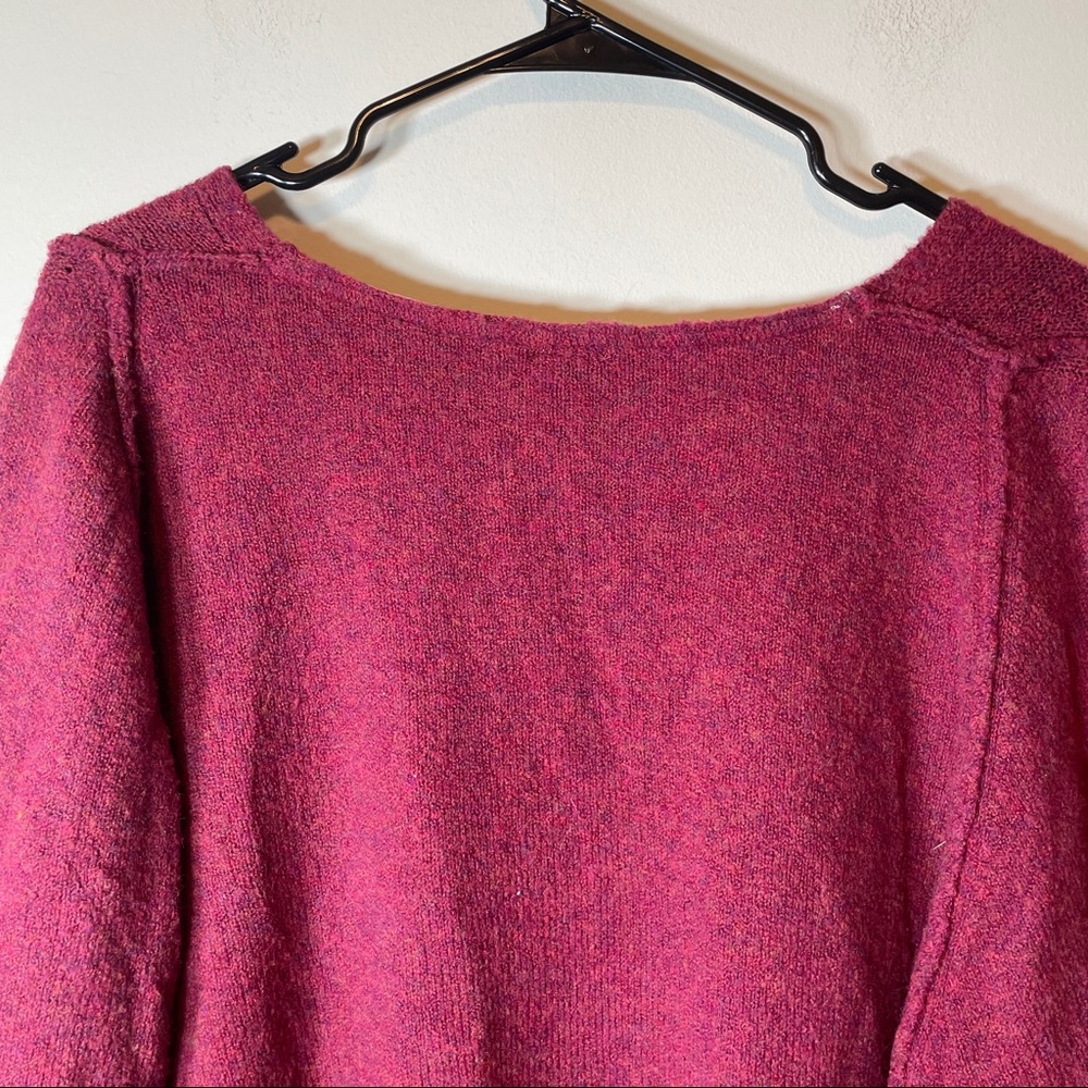 SOLD Free People Irresistible Fringe Burgundy Sweater Size M - Picture 8 of 14